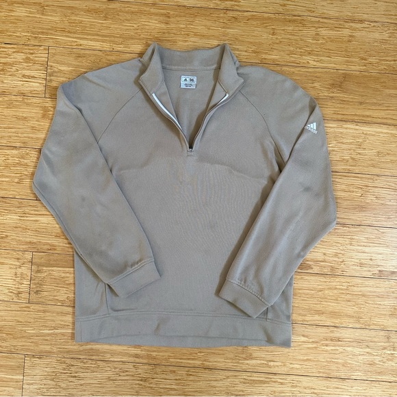 Adidas Brown Quarter Zip-Up Pullover Womens Size Medium - Picture 3 of 8